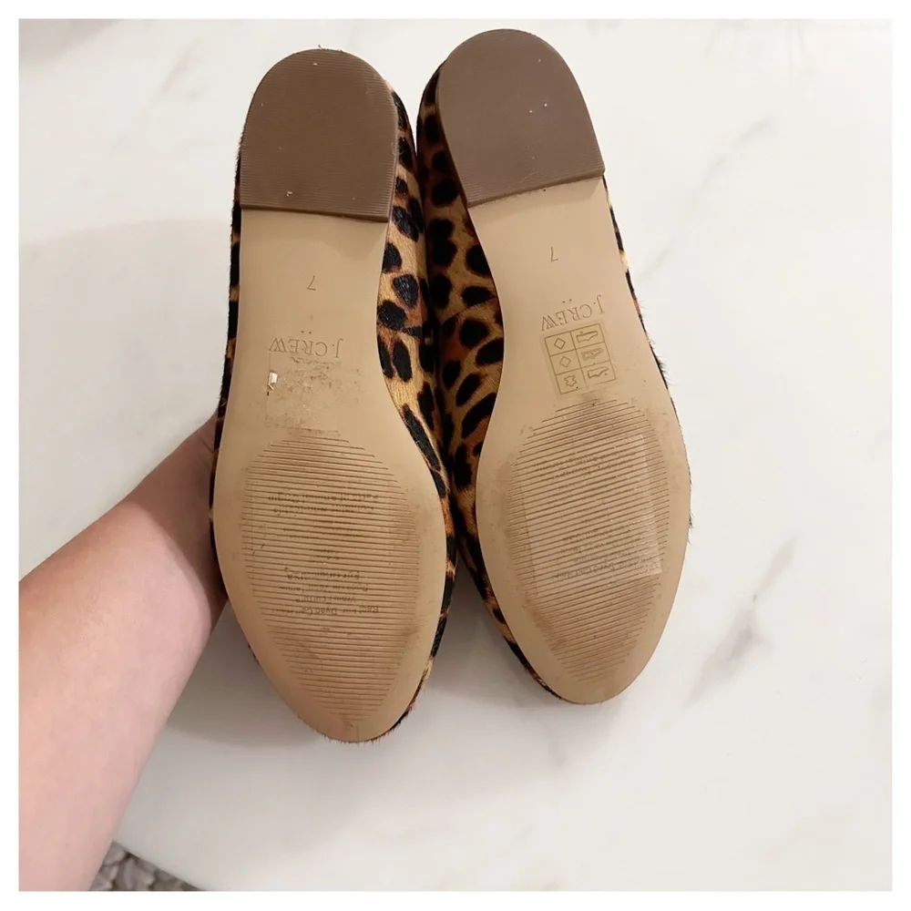 NEW J. Crew Smoking Slipper In Haircalf Flats Rich Mahogany‎ Size 7